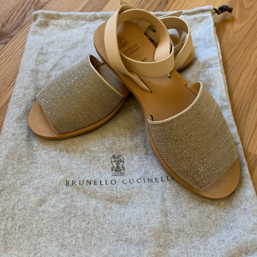 Brunello Cucinelli monili sandals size 37 New!!